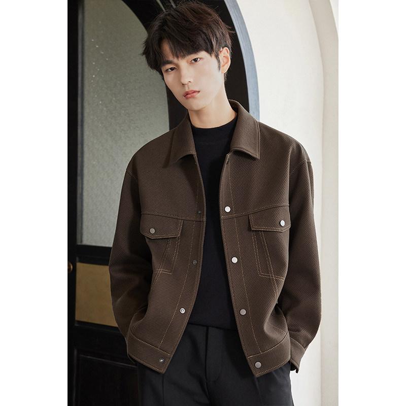 メンズ ジャケット カジュアル 春秋 スタンドカラー ゆったり 韓国 スタイリッシュ コーディネート 普段使い 軽量 アウター トップス シルエット