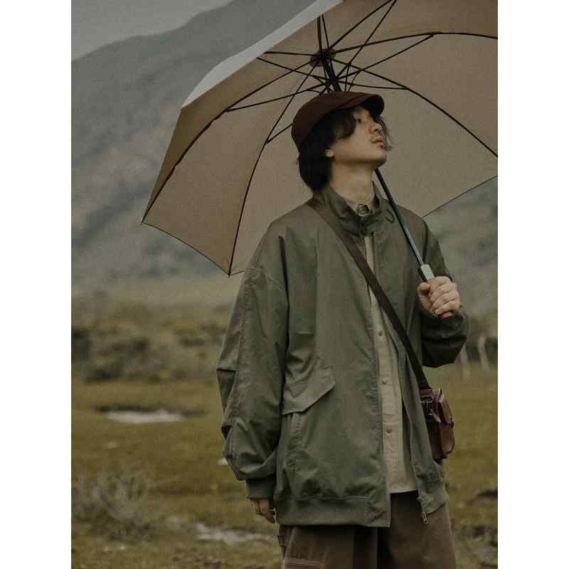 飛翔上衣 成人男性用 レトロ ゆったり 影ぼうし 照明ランプ色合い 心地よい アウター 日系 表現スタイル アメリカン 風 アウトドア 普段使い走り 軽さ 役立つこと性