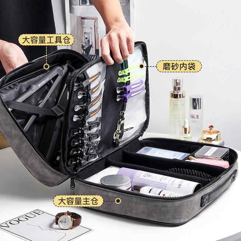メイクポーチ 化粧バッグ 大容量 ポータブル プロ用 コスメ収納 専用ケース ツールボックス 眉メイク 持ち運び便利 軽量 整理整頓 メイクアップアーティスト フォローアップメイク