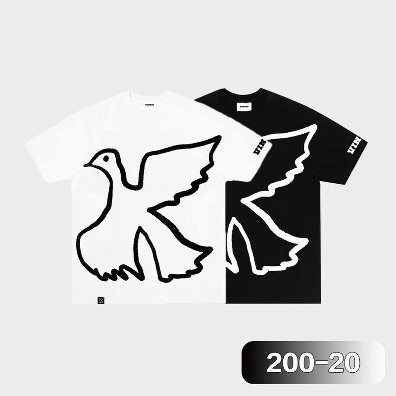 Tシャツ メンズ レディース 半袖 トップス 鳩柄 ゆったり ビッグシルエット カジュアル ストリート系 ヒョウ柄 おしゃれ 綿素材 コットン 普段着 ユニセックス 男女兼用 オーバーサイズ ゆったり感 体型カバー 二の腕カバー 着痩せ 細見え プラスサ｜リバーパディ 7,836円
