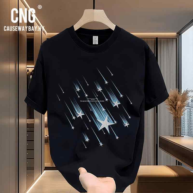 半袖Tシャツ メンズ 夏用 ゆったり プリント柄 アメリカンカジュアル ストリートスタイル 吸湿速乾 コットン素材 普段使い トップス