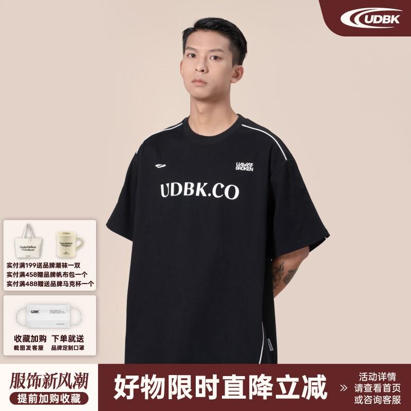 Tシャツ カップル用 短袖 ゆったり レトロ スポーツ 切り替え コントラストカラー アメリカンスタイル カジュアル ストリート トップス ユニセックス フィット