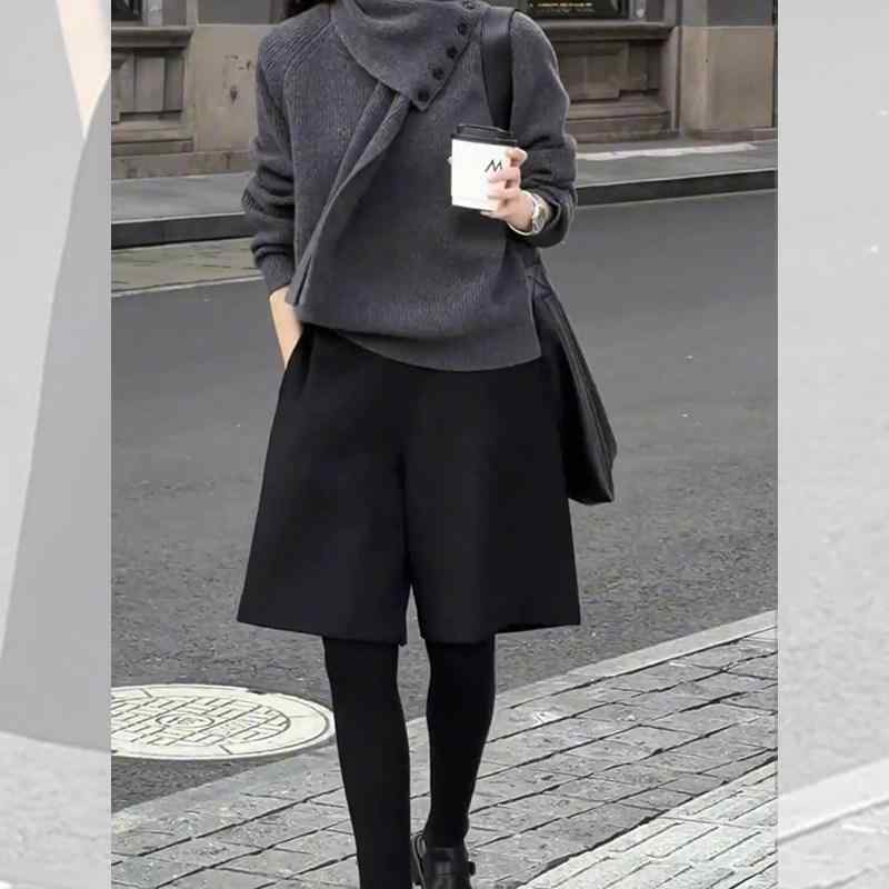 ズボン下 レディース 黒いこと 羊毛 ワイドレッグ 春 分かりやすい  雅びやか 流行り物 座標 飾り気の無い 心地よい 表現スタイル 普段使い走り 軽さ 原料品 伸縮性
