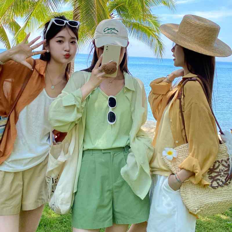 レディース 長袖 ブラウス フレンチスタイル コットン リネン UVカット ホワイト 薄手 ゆったり 羽織り 韓国 麻 夏用 トップス