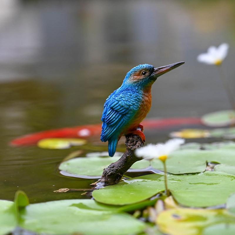 庭園 置物 小鳥 カワセミ 樹脂 ミニチュア 景観 盆栽 装飾 リアル インテリア デコレーション ガーデニング 飾り