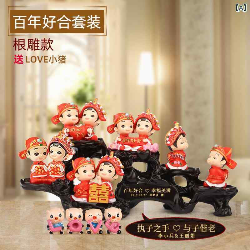 置物 レディース 結婚祝い プレゼント ウェディング 人形 フィギュア ぬいぐるみ インテリア 小物 雑貨 ブライダル ギフト 贈り物 新郎新婦 記念日 お祝い 夫婦 婚礼 披露宴 新居 装飾 飾り かわいい デコレーション ルーム オブジェ 高級感｜リバーパディ