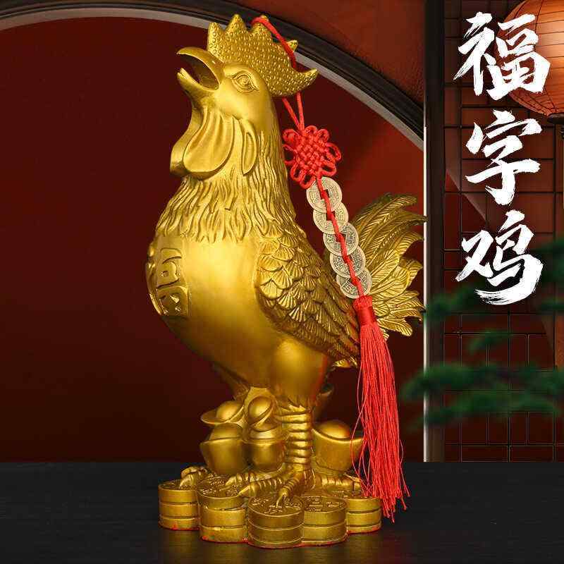 置物 銅製 公鶏 銅 福招き 生肖 鶏 インテリア 飾り リビング オフィス ラッキーアイテム 十二支 置物 高級感 金属 工芸 財運 縁起物 デスク 棚飾り
