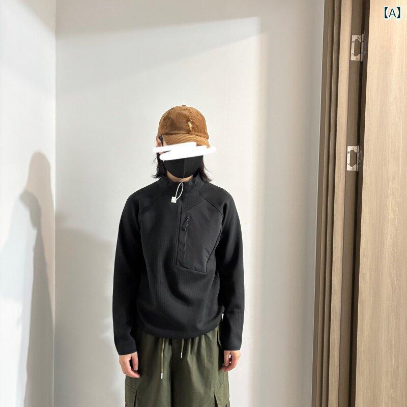 フリースジャケット メンズ レディース アウトドア 通気性 保温 ハーフジッパー 小高領 チェック柄 フラッフ 中間レイヤー 秋冬 軽量 伸縮性