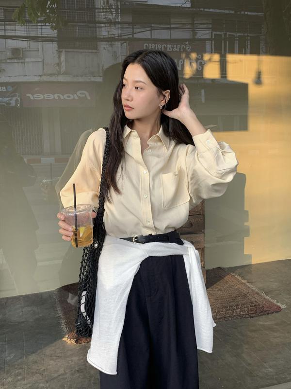 レディース シャツ トップス 天竺素材 長袖 春夏 ゆったりシルエット プルオーバー 綿混 軽量 通勤用 普段使い ブラウス ブラック ピンク系 アイボリー 接触冷感 吸湿速乾 ビッグシルエット Vネック カジュアルスタイル 部屋着 アウトドア 再生繊維
