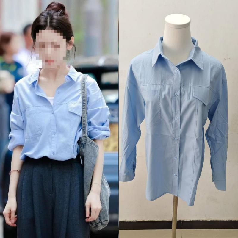 シャツ 女性用 秋冬 法式 復古 デザイン 切り替え フレア 袖 ウエスト 位置 リボン 飾り 蝶結び 付属 フレンチ スタイル コットン 混紡 軽量 通勤 普段使い トップス ブラウス かわいい フェミニン シルエット