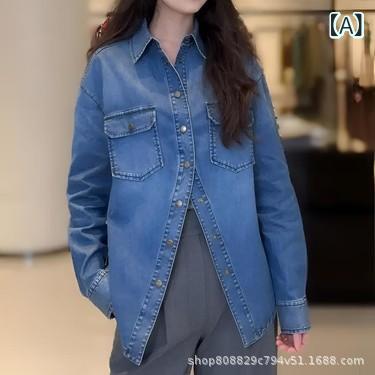 メンズ 長袖 牛仔プルオーバー トップス ゆったり影ぼうし 不規則さ 心地よい ジーンズ原料品 伸縮性 普段使い走り 通い相応う 軽さ 秋冬 座標 黒いこと 青碧系 第一義的 花の冠yd 今めかしい