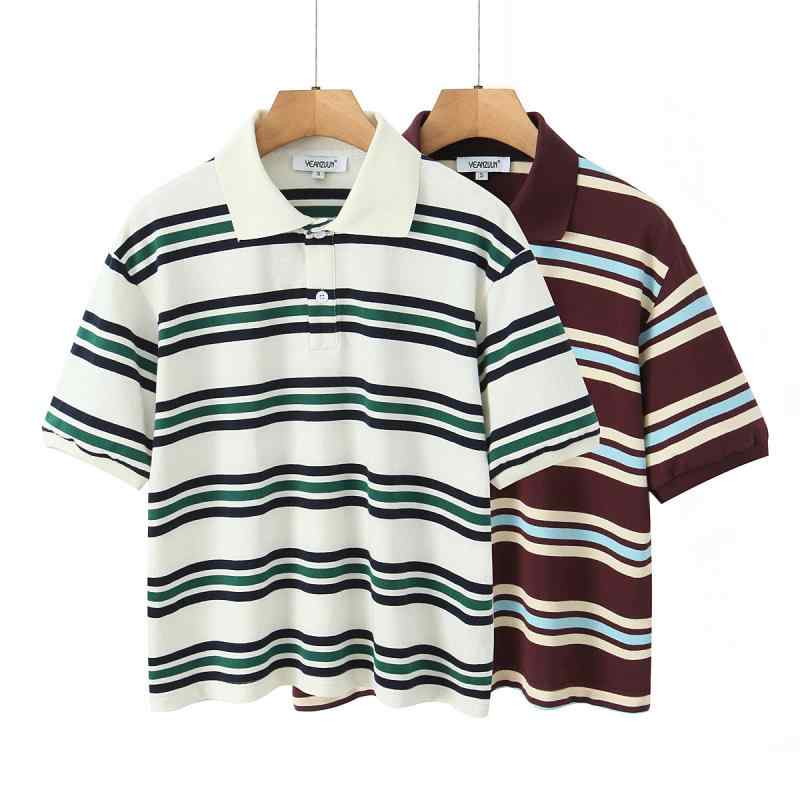 レディース トップス 短袖 Tシャツ 撞色 条紋 デザイン コットン 素材 軽量 伸縮性 吸湿速乾 通勤用 普段使い カジュアル スタイル ビッグシルエット 春夏 シーズン ブラック ホワイト カラーバリエーション