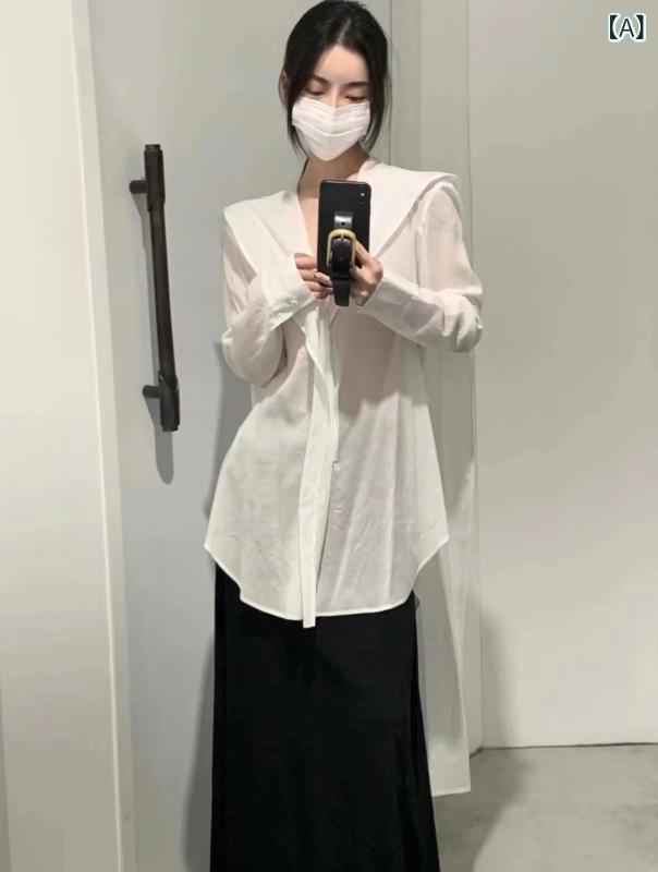 Vのど首 ティーシャツ お上さん用 軽さ 薄っぺら フレンチ表現スタイル 吸い付ける的 トップス 春夏 綿原料品 流れる 揺れるシュロの葉 普段使い走り トップ 淡色 心地好い 吸湿速乾 通い相応う