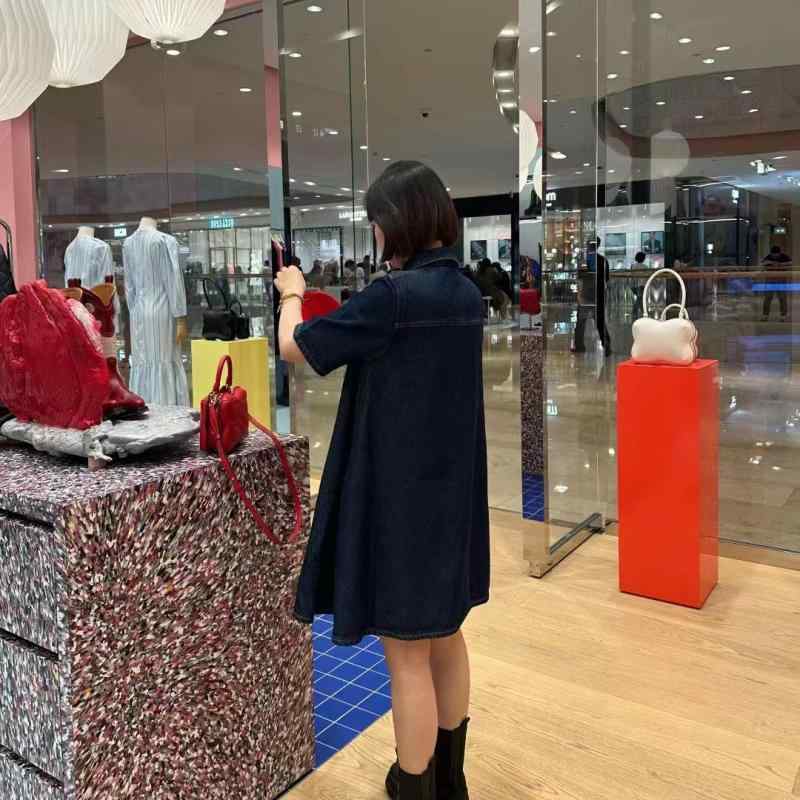衣裳 亭主もち用 港 返り咲き 青碧 ポロのど首 ミニ A伝達ルート 隠し ジーンズ 綿織物 出どころ 膝上丈 心地よい 普段使い走り 軽さ 伸縮性 通い 会う約束