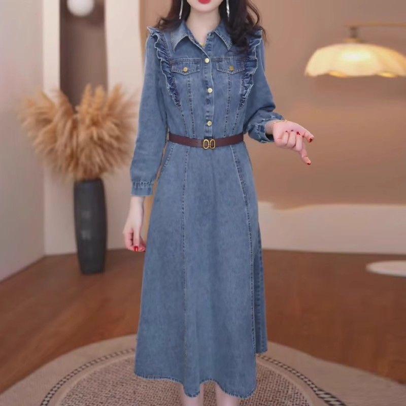 衣装 レディース 春夏 牛仔 ジーンズ ロング御召しもの 流行り物 か細い 酉の方角覆いかぶせる うつり変わり  軽さ 通い 普段使い走り 伸ばすこと 吸湿速乾 青み系 心地好い 表現スタイル