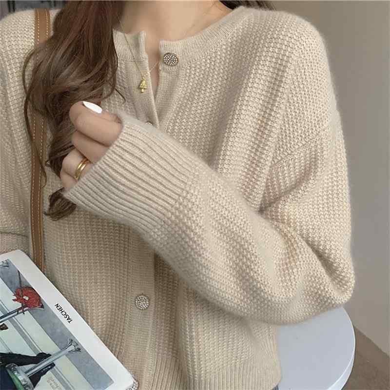 ニット カーディガン 女性用 ゆったり 韓国スタイル 低身長対応 毛衣 ジャケット トップス 柔らか素材 伸縮性 春夏 秋冬 通勤用 普段使い カジュアル ライトグレー ベージュ