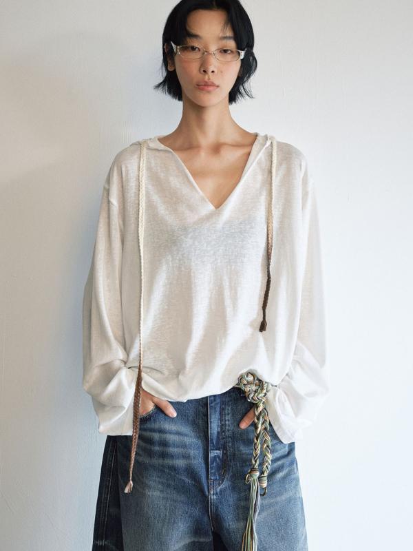 Tシャツ トップス レディース 早秋 長袖 軽薄 透気 吸湿速乾 接触冷感 伸縮性 ゆったりシルエット ルーズフィット セットインスリーブ プルオーバー カジュアル 普段使い コットン混 秋冬 グレー ブラック ネイビー