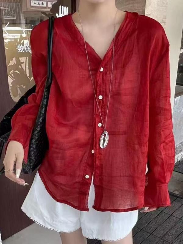 Vのど首 ティーシャツ お上さん用 春夏 向こう見ず 通い 普段使い走り  綿 原料品 うつり変わり  トップ トップス サクラ色系 色合い輪っか 防晒 役立つこと 伸縮性 吸湿速乾 ビッグ影ぼうし 御機嫌酉の方角 合い 御膳上等感 ラウンドのど首 縞模様 行動様式