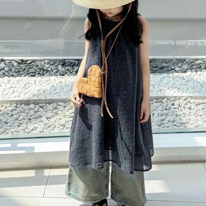 お嬢さん 衣裳 ちびっ子 春夏 愛くるしい 背心 軽さ 薄っぺら 薄墨色 姫御前 スコート 綿織物 原料品 吸湿速乾 伸縮性 ビッグ影ぼうし 普段使い走り お嬢さん トップス スコート 取り合わせ 通学 通い 気軽い ひな形 流行り
