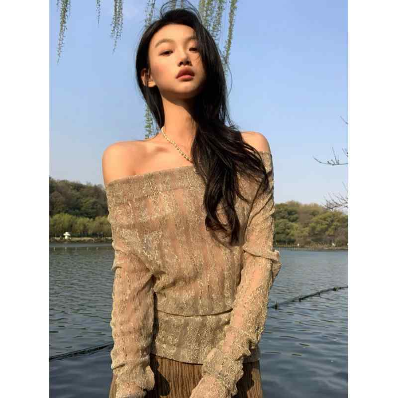 オフショルダー トップス 女性用 露肩 デザイン Tシャツ かわいい 伸縮性 コットン 素材 普段使い ブラック ピンク系 春夏 軽量 吸湿速乾