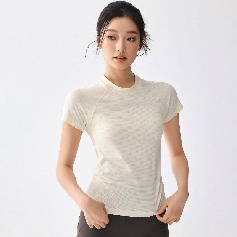 ヨガ Tシャツ 短袖 速乾 フィットネス トレーニング ウェア ランニング タイト スリム 吸湿速乾 伸縮性 軽量 トップス