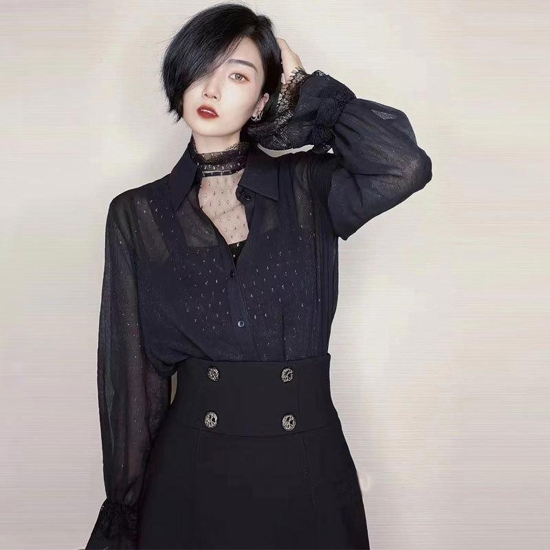 トップ メンズ 秋冬 ロング衣袂 黒いこと スピード競技 うつり変わり サイバー空間原料品 軽さ 通い用 普段使い走り 伸縮性 御前上等感 プルオーバー トップス