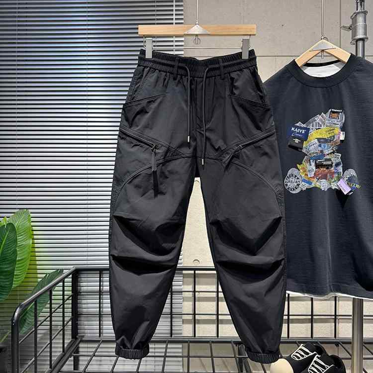 メンズ 細工物ズボン下 黒いこと 春夏 ゆったり アウトドア 心地よい 運動競技 速乾 役立つこと性 9分丈 影ぼうし 軽さ 伸縮性 吸湿速乾 普段使い走り 通い相応う