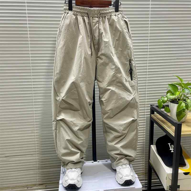 メンズ 春夏 アウトドア カーゴパンツ ファスナー  刺しゅう  お山 心地よい 裾絞り ロングズボン下 やり方着風 広広とした影ぼうし 普段使い走り 伸縮性