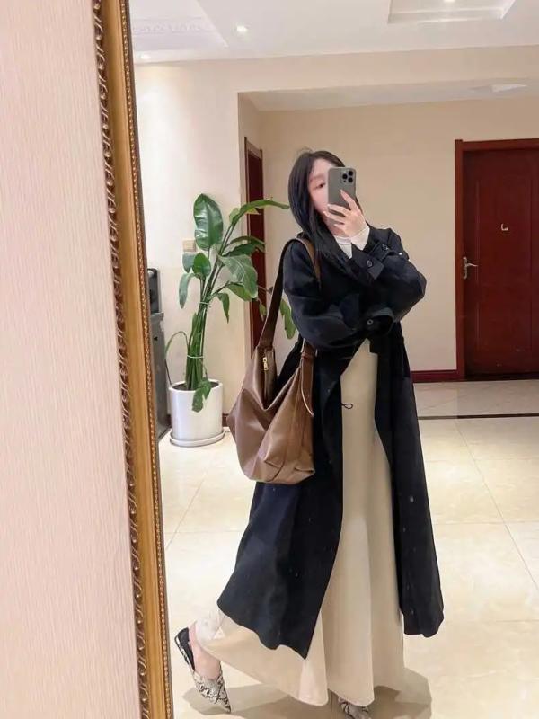 厚地の外套 亭主もち用 春夏 秋冬 中華 ロング丈 真っただ中丈 膝丈 広広とした影ぼうし 無地 長袖 照明ランプ色つや 綿織物混紡 軽さ 伸縮性 広広とした相応う ドローストリング 酉の方角合わせる 普段使い走り 通い ロングスコート 合わせ分かりやすい 第一義的表現スタイル シン