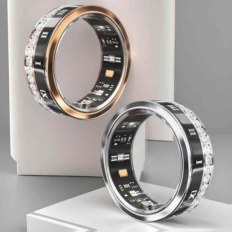 指輪 スマートリング 男性用 女性用 個性 結婚指輪 アクセサリー チタン リング 防水 ステップカウンター 睡眠トラッカー 心拍計 健康管理 フィットネス 日常使い 軽量 耐久性 ジルコニア加工