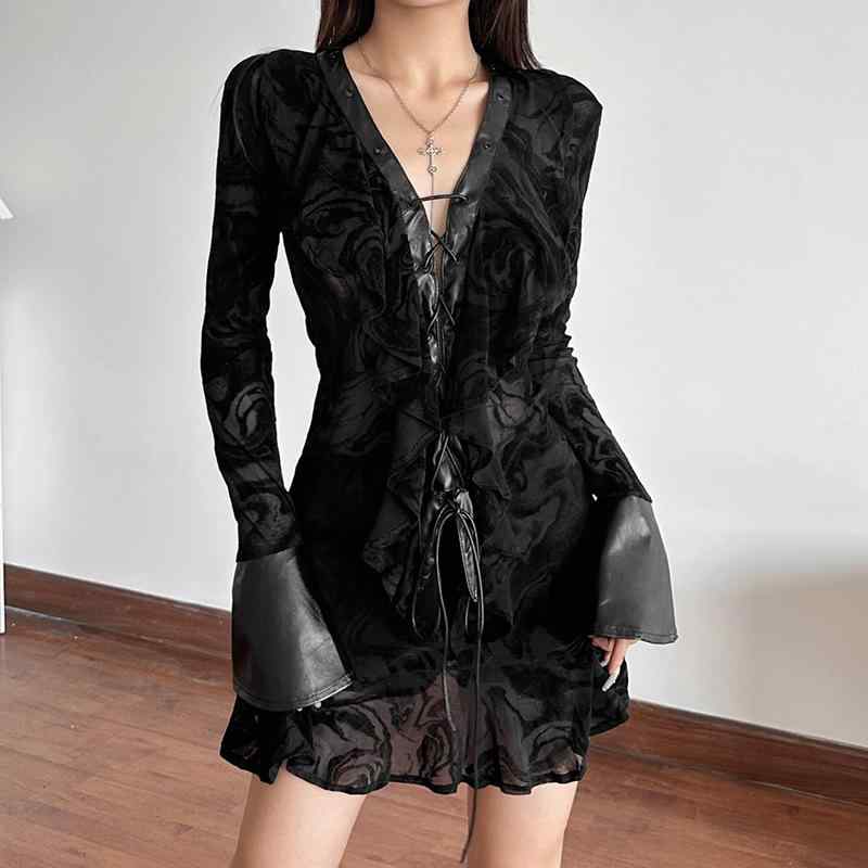 秋冬 ロングドレス 女性用 ワンピース 純色 Vネック 長袖 ハイウエスト 修身 街頭ファッション スリムフィット スタイリッシュ コットン混 伸縮性 通勤 普段使い 秋 ウィンター ブラック グレー ネイビー カジュアル
