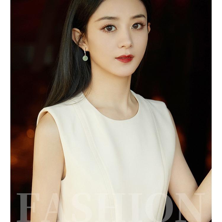 イヤリング 天然和田玉 シルバー925 耳飾り 気質 デザイン 玉石 アクセサリー 女性用 シンプル ジュエリー グリーン系 軽量 普段使い ファッション アクセント