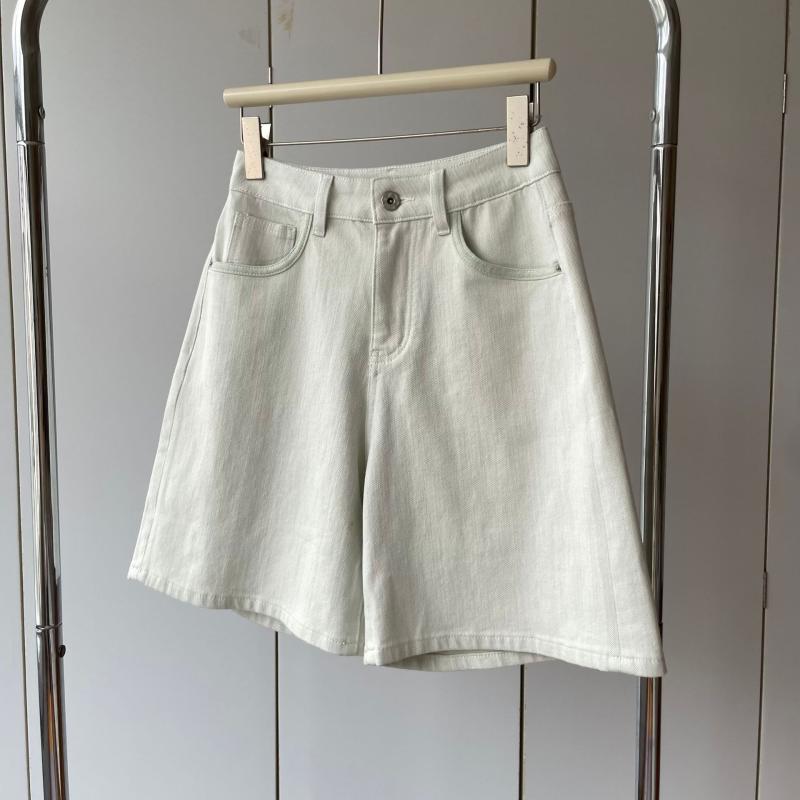 デニムパンツ 女性用 春夏 高腰 軽量 柔軟 快適 ゆったり ワイドレッグ ショート丈 コットン素材 薄手 伸縮性 吸湿速乾 通勤 普段使い カジュアル ブラック ブルー系 アイボリー 再生繊維 ミントグリーン|リバーパディ