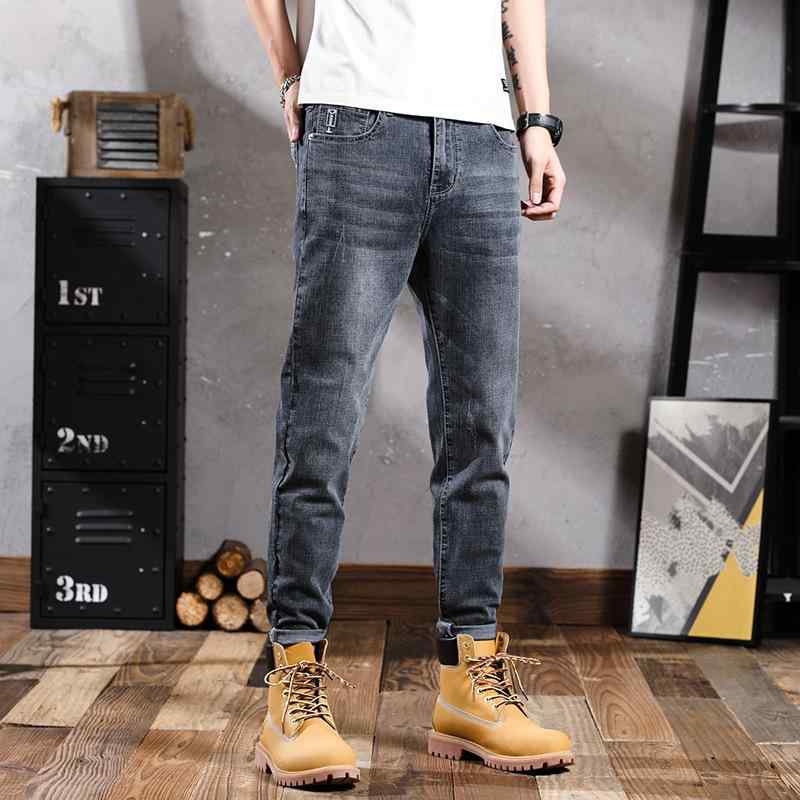 メンズ デニムパンツ スリムフィット テーパードレッグ 牛仔素材 薄手 ストレッチ 春夏 秋冬 通勤用 普段使い カジュアル 軽量 吸湿速乾 ブラック ブルー グレー ビッグシルエット ハイウエスト 再生繊維 トレンド ラウンドトゥ