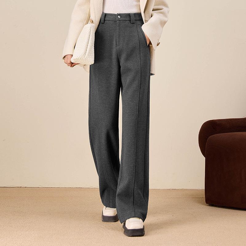 パンツ レディース 秋冬 暖か ストレート ワイドレッグ ロングパンツ 女性用 ゆったり 体型カバー スリム ビジネス スーツ 綿混 ハイウエスト コットン ストレッチ ロング丈 ゆったりシルエット 暖か素材 通勤 普段使い 秋冬コーデ ブラック グレー 5,032円