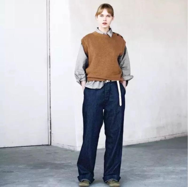 デニムパンツ クラシックポスタースタイル ウエストベルト メンズ コットン素材 ストレッチ性 スリムシルエット ダークブルー 通勤用 普段使い 洗い加工 軽量 快適フィット｜リバーパディ