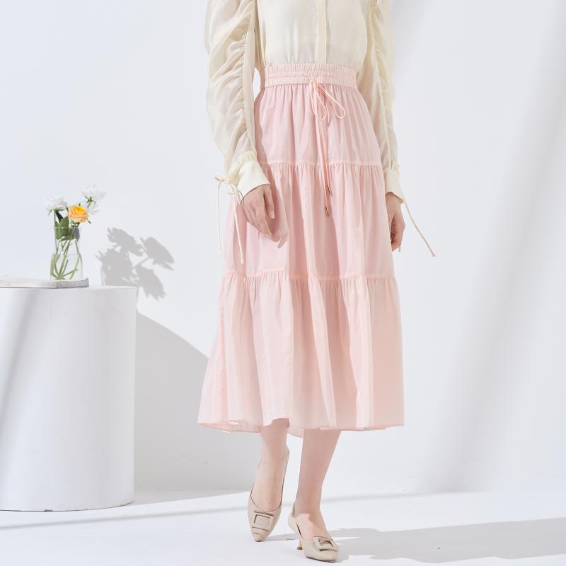 スコート お上さん用 春夏 ミニスカート 小っちゃい向け 甘め 愛くるしげ 御機嫌酉の方角 うつり変わり 精致 デイリー 汎用 絹地 綿織物 MIDI丈 膝丈 太陽フレア 筋目 軽さ 伸縮性 通い 普段使い走り アウトドア サクラ色系 黒いこと 象牙色 ベージュ