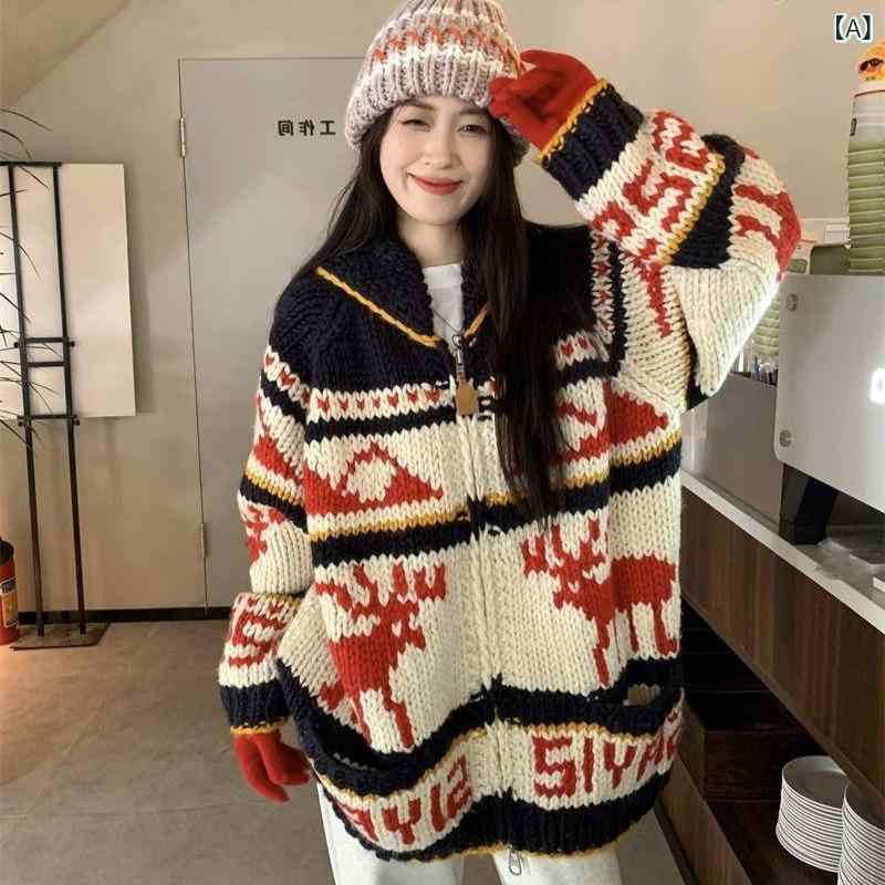 ニットカーディガン 女性用 秋冬 韓国 ゆったり かわいい ファッション コットン混 長袖 開襟 ジップアップ カジュアル コーディネート 暖かみ レイヤード トップス セーター 毛糸 ベーシック スタイル 日常使い 軽量 伸縮性 ブラック グレー ベ