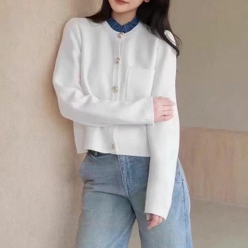 ニットカーディガン 女性用 秋冬 フレンチスタイル 復古 フリル 着脱可能襟 刺繍 羊毛 ニット セーター コート 暖かみ 柔らか素材 長袖 ゆったりシルエット レイヤード コーディネート 7,050円