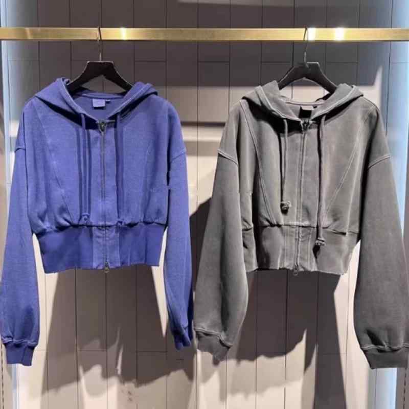 レディース フーディー 秋冬 デニム 切り替え フード付き パーカー コート ビッグシルエット ゆったり トップス 長袖 高校生 ストリート ファッション コットン 混 軽量 伸縮性 普段使い カジュアル
