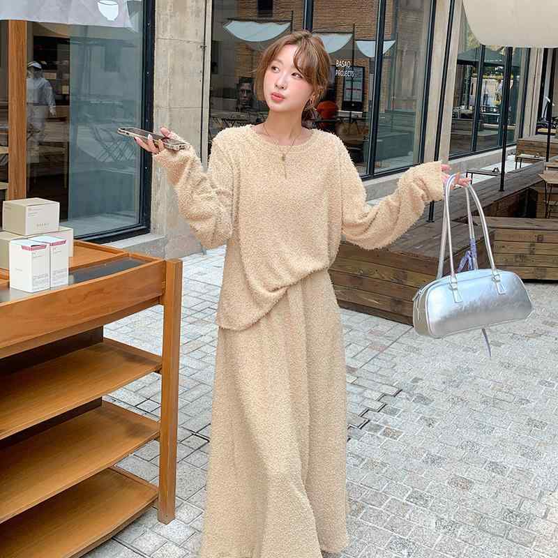 レディース 韓国 ゆったり 惜しみ無い 心地好い トップス スコート 仕掛ける 春夏 秋 パステル色の 愛想のいい  ツーウェイ セットアップ 綿 混 軽さ 伸縮性 普段使い走り 通い 通学 ビッグ影ぼうし ロング丈 ミモラ 太陽面爆発 薄墨色 ベージュ 黒いこと ピン