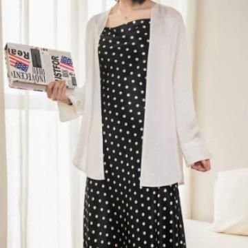 レディース 開襟シャツ 長袖 トップス 女性用 ゆったり 羽織り 夏用 軽量 薄手 開衫 トレンド