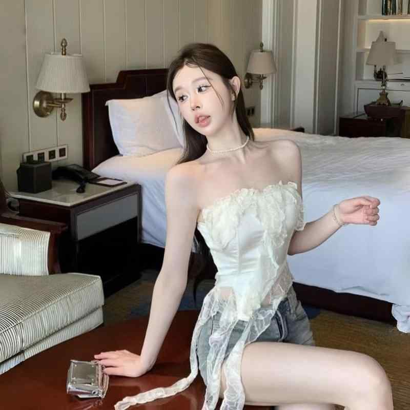 女性用 夏 トップス 接触冷感 無袖 吊り下げ 背中開き 純色 キャミソール セクシー かわいい 甘め スパイシー スタイル 軽量 吸湿速乾 ピンク系 アイボリー ブラック 部屋着 普段使い アウトドア