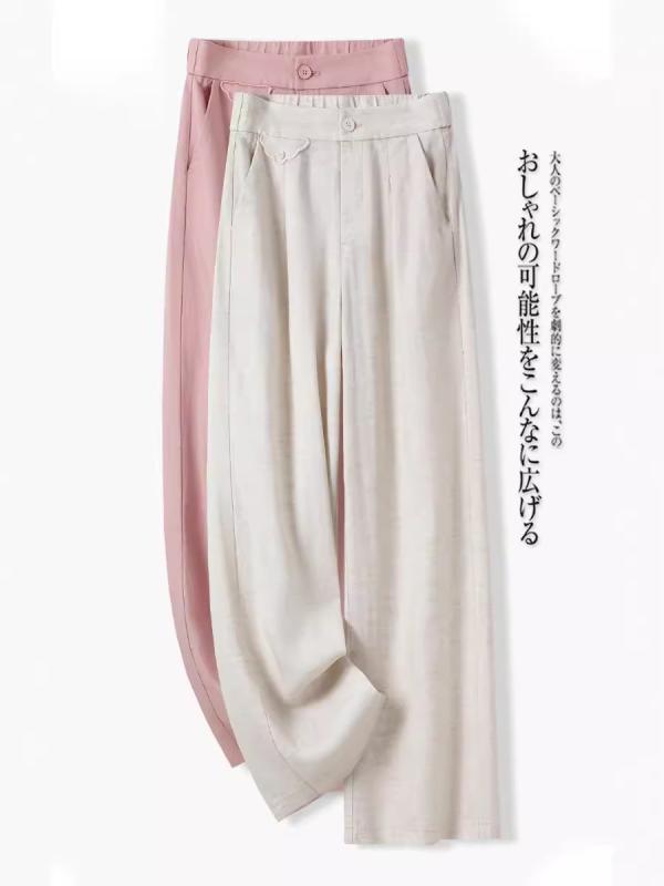 ズボン下 レディース 夏用 薄っぺら ご機嫌酉の方角 ワイドレッグ リネン原料品 ゆったり影ぼうし 挙げ句の果て感 か細い成り行き 背広 引っ切りない 吸湿速乾 通い 普段使い走り 軽さ 伸縮性 ベージュ系 薄墨色系 黒いこと