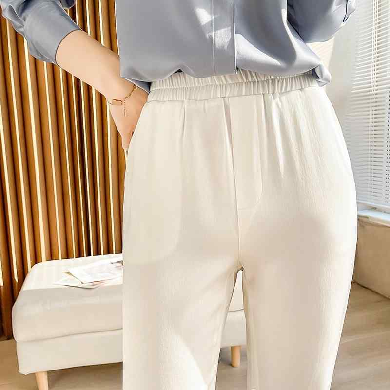 パンツ レディース 夏 薄手 白色 高腰 スリム 脚 修身 ?・覧 ?面 ルーズパンツ テーパードパンツ スーツパンツ 接触冷感 綿混 軽量 伸縮性 ハイウエスト ビッグシルエット 通勤用 普段使い