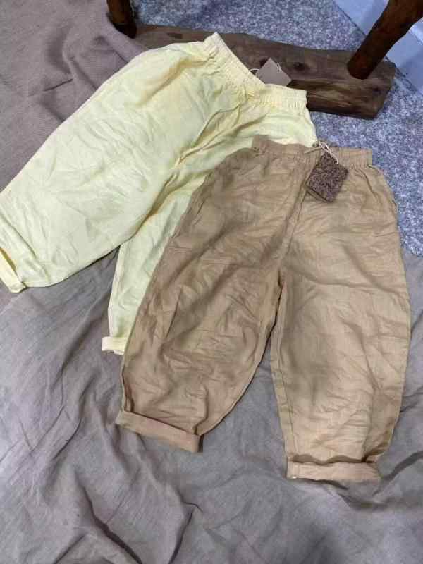 パンツ レディース 夏 春夏 リネン ロングパンツ 女性用 クラシック ヴィンテージ ルーズフィット スリム効果 無地 コーディネート ワイドレッグ カジュアルパンツ 軽量 通気性 吸湿速乾 ゆったりシルエット 普段使い ストレート ベーシック コットン
