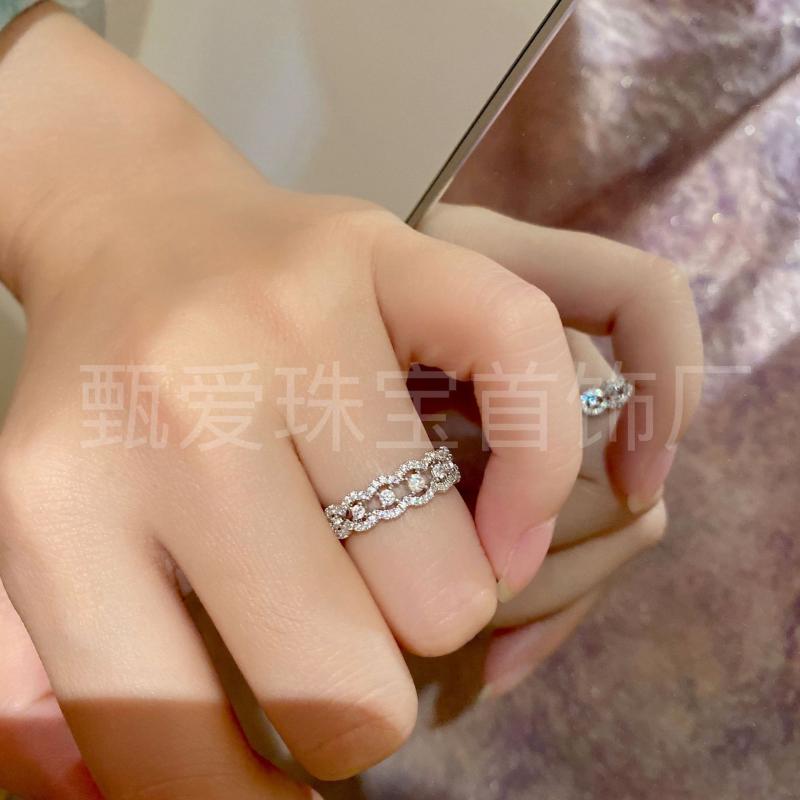 指輪 女性用 925シルバー レースデザイン ラインストーン セット 華奢 細身 シンプル アクセサリー 日常使い ジュエリー 繊細 モダン ピンキーリング シルバーアクセ かわいい ギフト ファッション