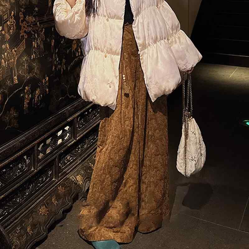 ズボン下 レディース 秋冬 提花 ワイドレッグパンツ 返り咲き 百搭 か細い 羊毛混 綿織物 ご機嫌酉の方角 ロング丈 軽さ 伸ばすこと 通い 普段使い走り 心地好い 黒いこと 薄墨色 ベージュ 生あたたかい原材料 ゆったり影ぼうし