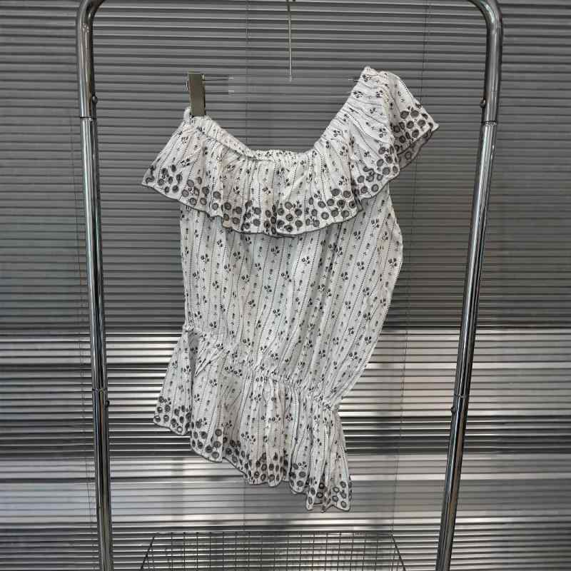 レディース ブラウス 春夏 フレア フレッシュフラワー 刺繍 レース 透け感 肩オフ セクシー トップス 軽量 綿混 伸縮性 吸湿速乾 Vネック ブラック ピンク系 アイボリー 通勤用 普段使い 部屋着|リバーパディ