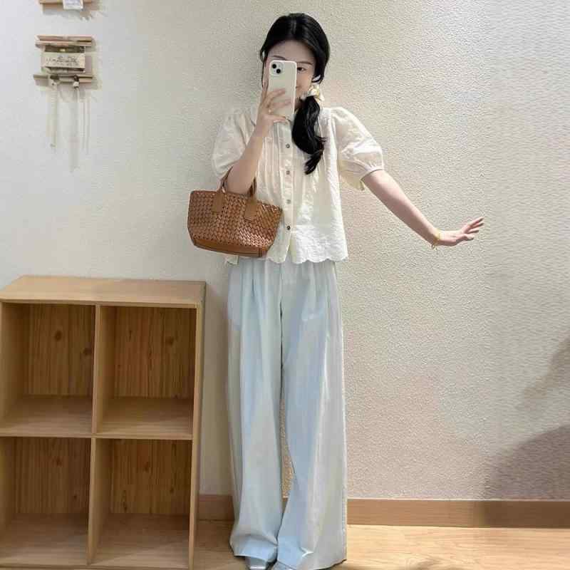 ワンピース レディース 短袖 シャツ トップス 夏 接触冷感 綿素材 デザイン かわいい 短め 刺繍 白 ブラウス 軽量 通勤 普段使い ビッグシルエット Vネック 吸湿速乾 伸縮性 高級感 アイボリー ピンク系